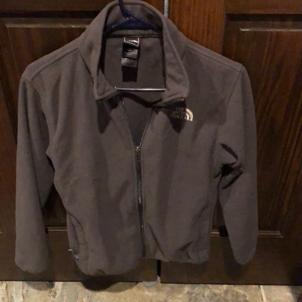 Grey fleece Northface jacket boys L